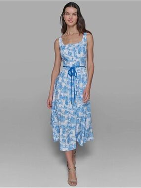 Karl Lagerfeld Paris Toile Midi Dress